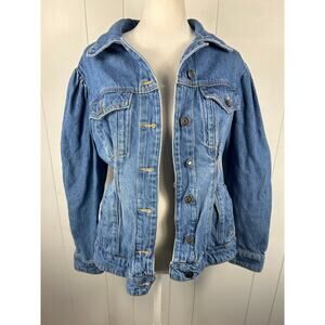 Future Collective Women's XS Denim Jacket (Gabriella Karefa) Cinched Button